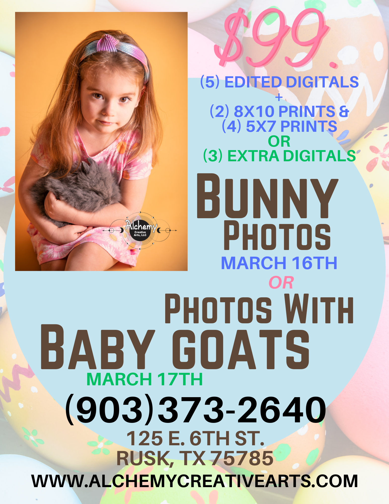 Bunny or Baby Goat photo shoots